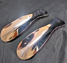 Metal Shoe Horn Professional Heavy Duty Stainless Steel 7.5", pack of 2