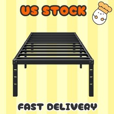 18 Inch Twin Metal Bed Frame – Heavy Duty Platform with Under Bed Storage, N Bo