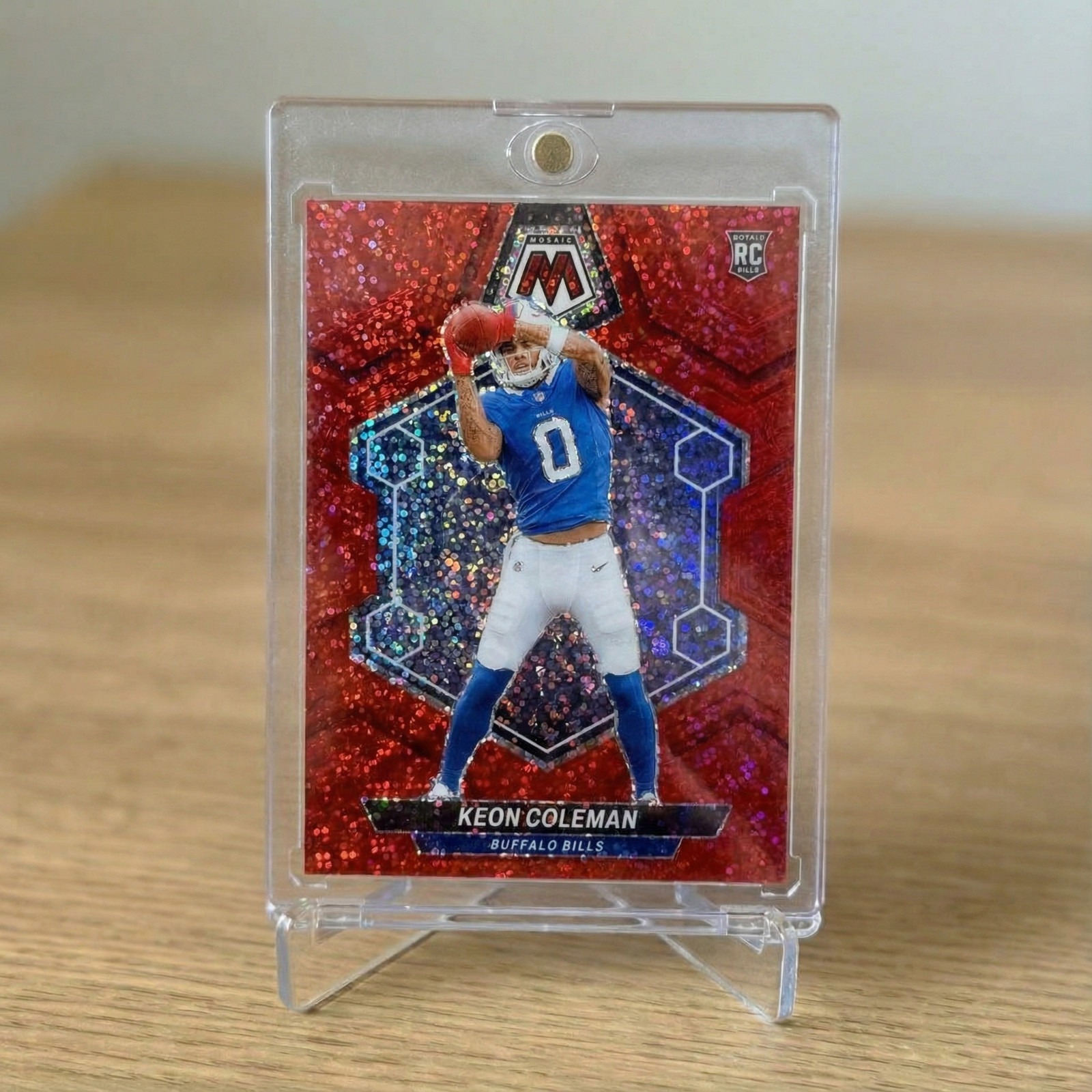 2024 Panini Mosaic Keon Coleman RC #333 RED SPARKLE Buffalo Bills ROOKIE CARD