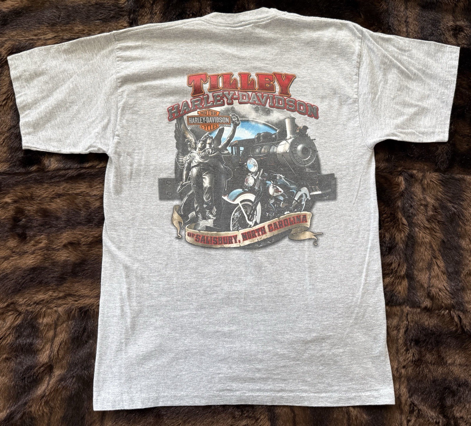 Harley-Davidson, Vintage late 90s Harley Davidson Tilley Of Salisbury North T shirt Size Large