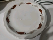 4 Vtg Syracuse China Restaurant Ware Salad Plates  Festival Pattern~Scalloped 