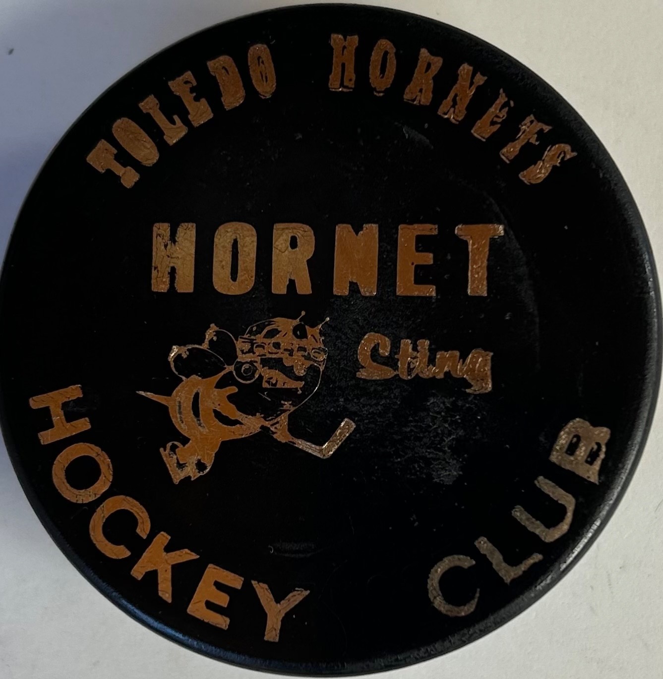 TOLEDO HORNETS IHL OFFICIAL GAME HOCKEY PUCK - CZECHOSLOVAKIA