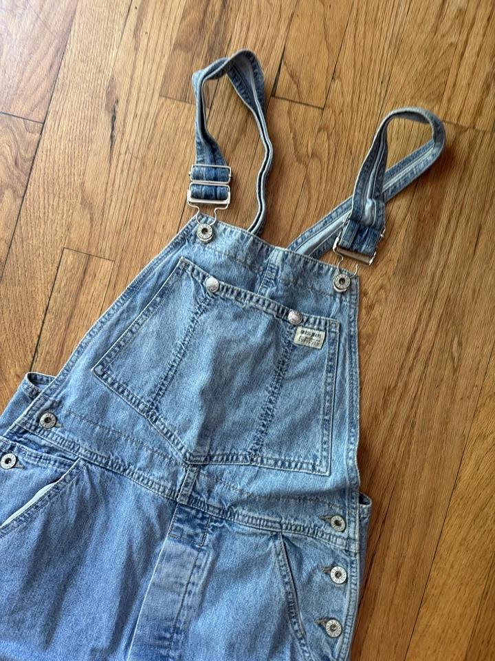 Vintage Guess Denim Overalls, Retro Hip Hop Fashion, Size M 1990’s Jean Overalls - Image 2 of 4