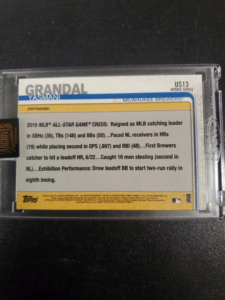 2022 Topps Archives Signature Series Yasmani Grandal Auto /52 - Image 3 of 4