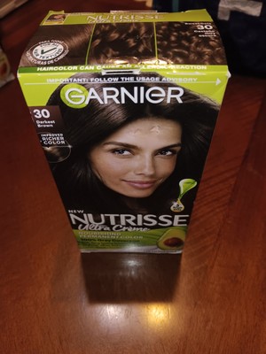 Garnier Nutrisse Hair Color Crème Permanent Dye 30 Darkest Brown NEW!