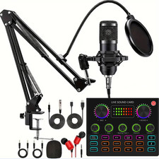Podcast Equipment Bundle, V8Max Voice Changer with Podcast Microphone Bundle - S