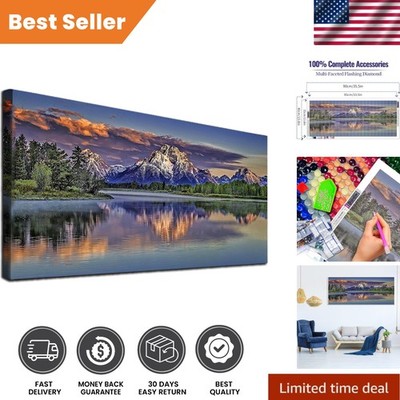 Full Drill 5D Diamond Painting for Adults - Captivating Mountain Scene Decor