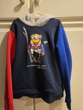 Polo Bear Hoodie Youth M 10-12 Ralph Lauren Ski Sweatshirt