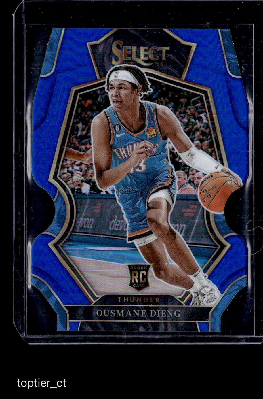 2022-23 Panini Select #190 Ousmane Dieng Blue Prizms Die Cut #/249