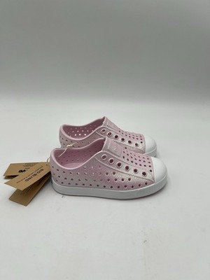Native Shoes Kids' Jefferson Bio-Bling slip-on sneakers in pink glitter Size C7