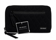 Vera Bradley Black Quilted Zip Around Wallet