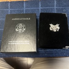 1999 $10 PLATINUM EAGLE LIBERTY PROOF - 1/10 Ounce in Original Mint Packaging 3250.00 per troy oz