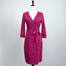 Diane Von Furstenberg Shalamar Trellis Pink Floral Julian Two Wrap Dress