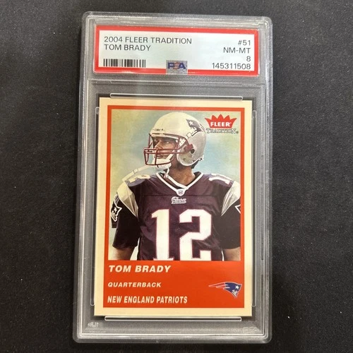2004 Fleer Tradition Tom Brady #324 PSA 8