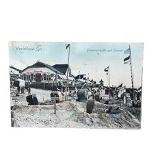 Postkarte AK Westerland Sylt Germaniahalle Strand Ungelaufen