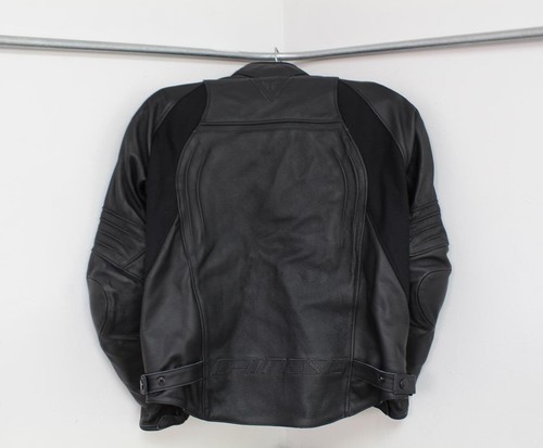 Dainese Racing 4 Leather Jacket Perforated - Black/Black/Black - Size 54 - Foto 3 di 7