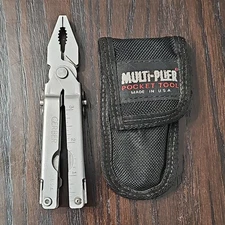 Vintage GERBER PLIER MULTI TOOL STAINLESS STEEL Great Condition Case tool fix 