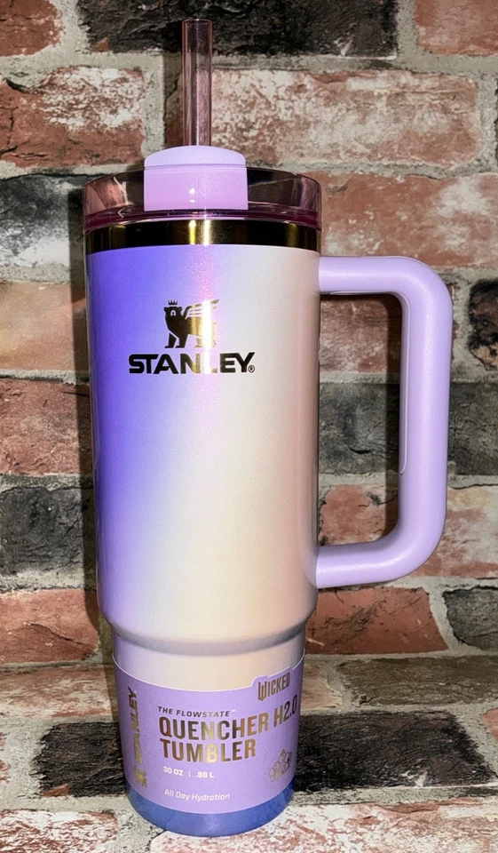 Stanley Wicked Glinda for Good 30oz SS H2.0 Flowstate Quencher Ombre Shimmer 💜 - Image 3 of 4