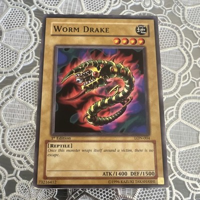 Worm Drake LON-004 Labyrinth of Nightmare 1st Edition Reptile ATK/1400 DEF/1500