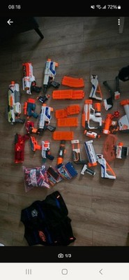 Nerf Gun Sammlung, Verschiedene Blaster mit Zubehör und Pfeilen