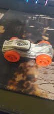 2017 NERF NITRO GRAY  WHITE 2 7/8" FOAM  PLASTIC TOY CAR ORANGE WHEELS HASBRO
