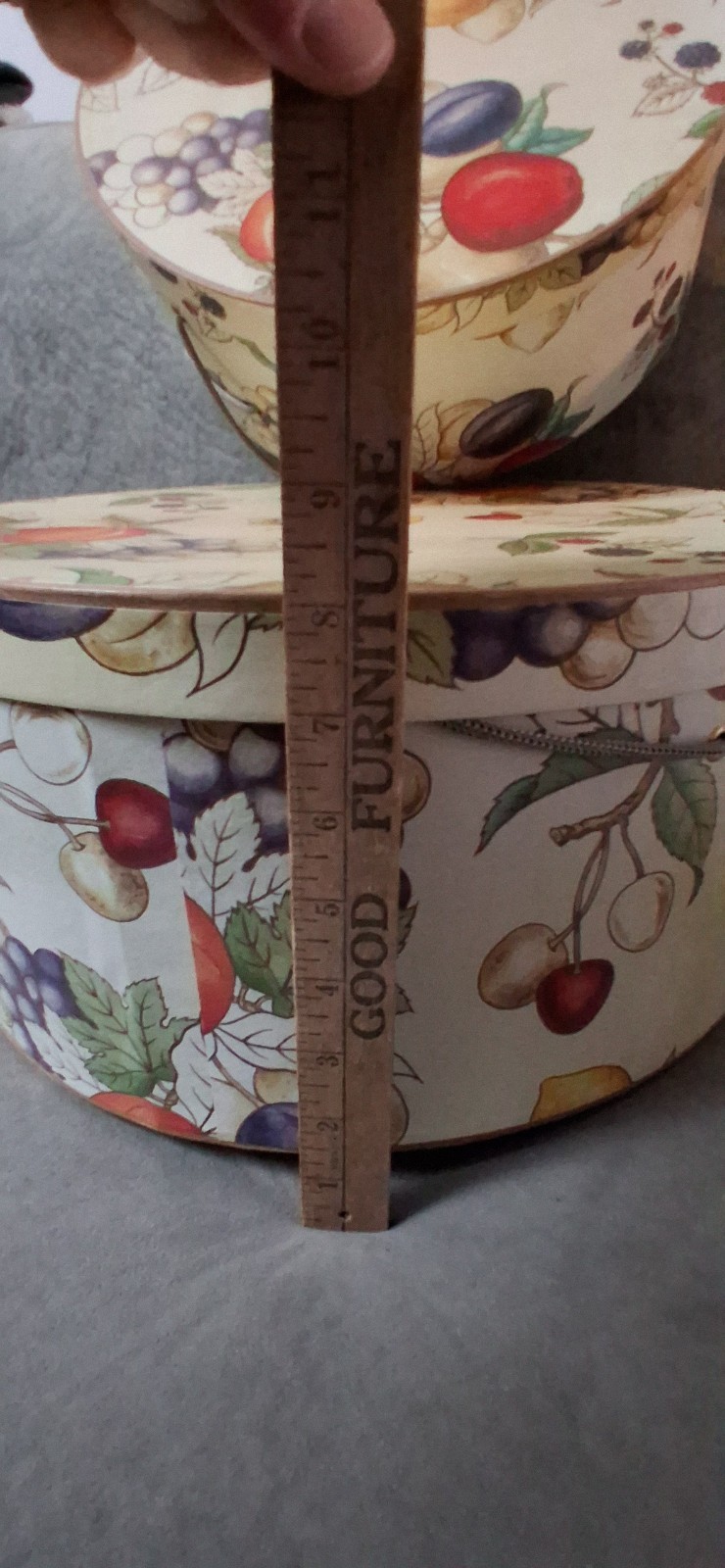 Decorative Round Hat Boxes Featuring A Vibrant Fr… - image 6