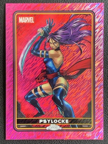 Psylocke 2025 Topps Chrome Deadpool Pink Shimmer Refractor 009/299 #8