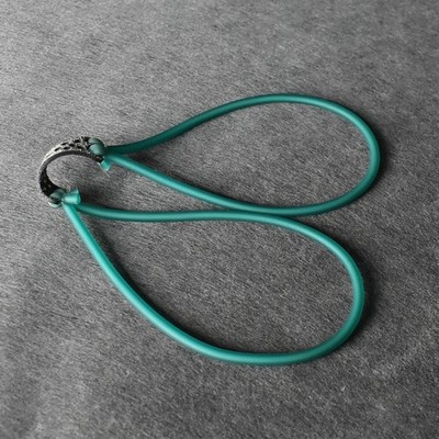 Loop-End Green Slingshot Tubes   Tubular Rubber Bands, Quick Attach
