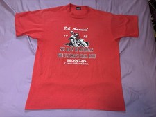 Vintage Honda Motocross Shirt Mens XL Red 1992 Michigan Trail Ride Screen Stars