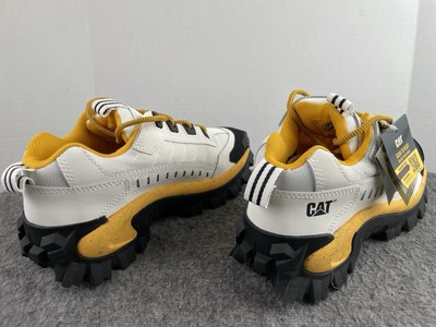 CAT Caterpillar Intruder White Yellow Chunky Shoes P723902