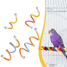 Bird Rope Perch Pet Climbing Stand Toy Budgies Colorful Parrot Perch Stand