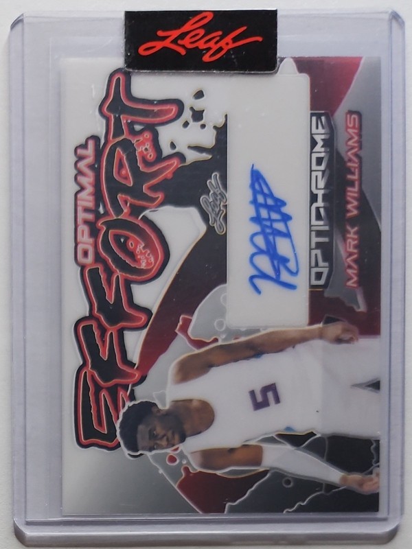 2022 LEAF OPTICHROME OPTIMAL EFFORT ROOKIE 1/1 AUTO MARK WILLIAMS PHOENIX SUNS ⭐