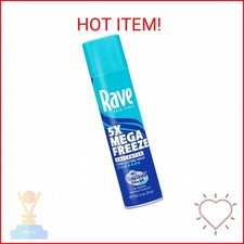 Unscented Aerosol Hairspray by Rave - 5X Freeze Hair Spray for Heat Protection,