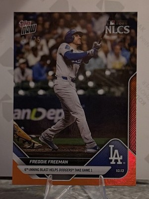 Freddie Freeman NLCS HR 2025 MLB Topps NOW Card 866 Orange Foil 08/25 Parallel