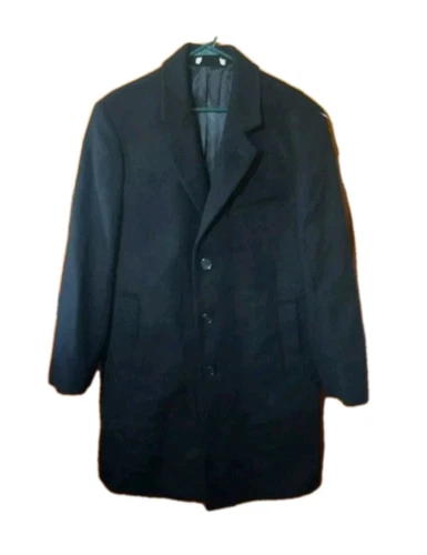 Cappotto Michael Kors misto lana cashmere nero soprabito abito lungo trench tg 40S