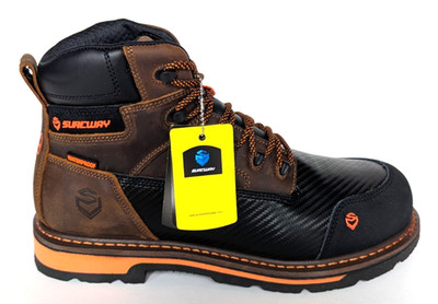 SUREWAY 6 Inch Heavy Duty Work Boots, Size 11, Leather, Soft Toe, Waterproof