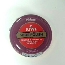 Kiwi Shoe Polish Cordovan Leather Renew Protect 32g 1 1/8 oz One Tin