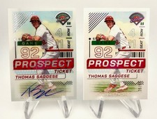 2024 Panini Prospect Edition Thomas Saggese Prospect Ticket Lot, Auto, Base /99