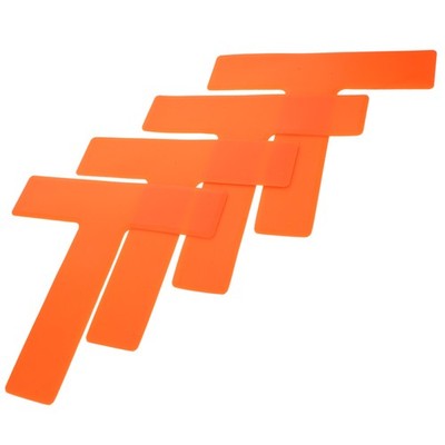 4pcs Spot Markers: Pickleball Court Marking Kit T Shape Ground Markers - Flat T