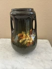 Antique McCoy Loy-Nel-Art Pottery Vase c1905 Double Handle Floral