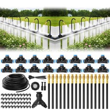 100FT Drip Irrigation System with 360  Adjustable Copper Nozzles