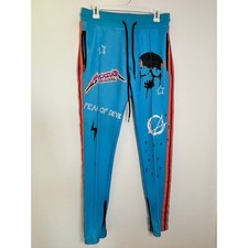 Rockstar Original Blue Graphic Track Pants Mens Medium Fear Of Devil Joggers Rockstar Original Blue Graphic Track Pants Mens Medium Fear Of Devil Joggers