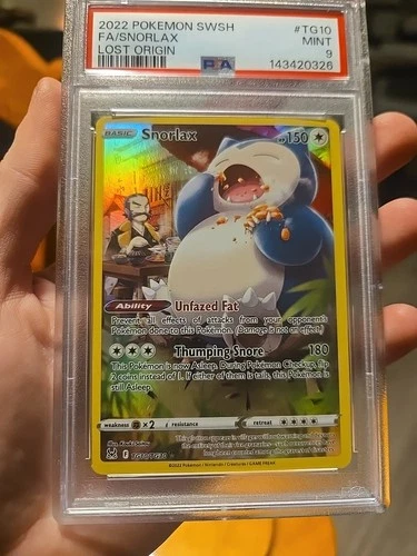 Snorlax Lost Origin Trainer Gallery Holo Ultra Rare TG10/TG30 PSA 9