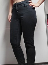 Sexy High Waist Stretch Schwarz Jeans Hose XS...