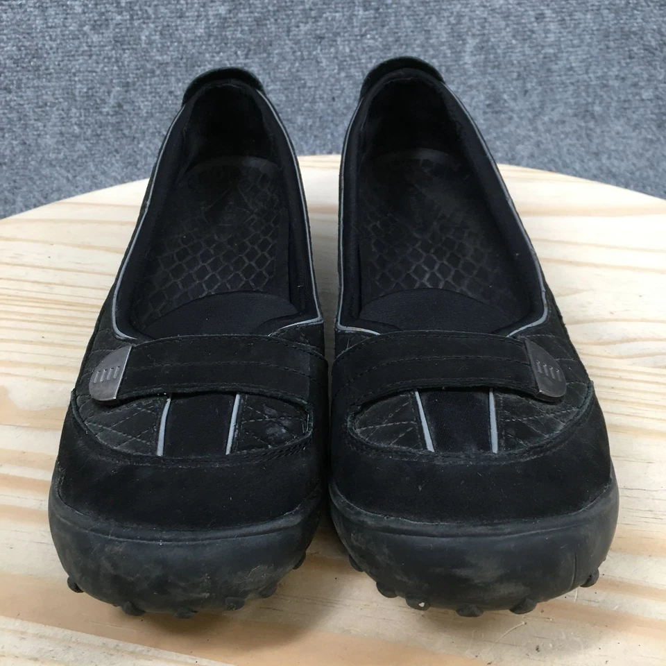 Zapatos Lands End para mujer 10 B sin cordones negros informales cómodos parte superior baja punta redonda planos Foto 4 de 4