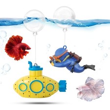 CousDUoBe 2.1 in Mini Floating Submarine Fish Tank Decoration Set  Cute Re