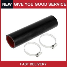 1set 40mm 1.57 Id 200mm 7.87 Length 0 Degree Black Red Car Silicone Hose