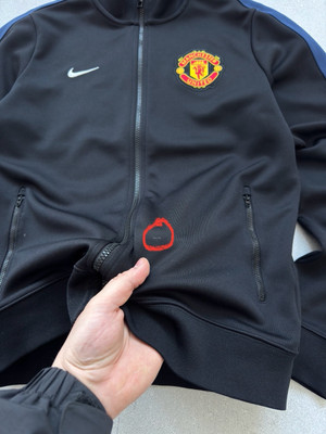 Vintage Nike Manchester United 13/14 Football Track Jacket Olympic