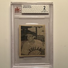1948 Bowman BOB FELLER Cleveland Indians BVG 2 Good Rookie Card Crease. rookie card picture