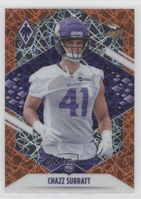 2021 Panini Phoenix Rookie Orange Lazer 56/99 Chazz Surratt #173 Rookie RC 01i1